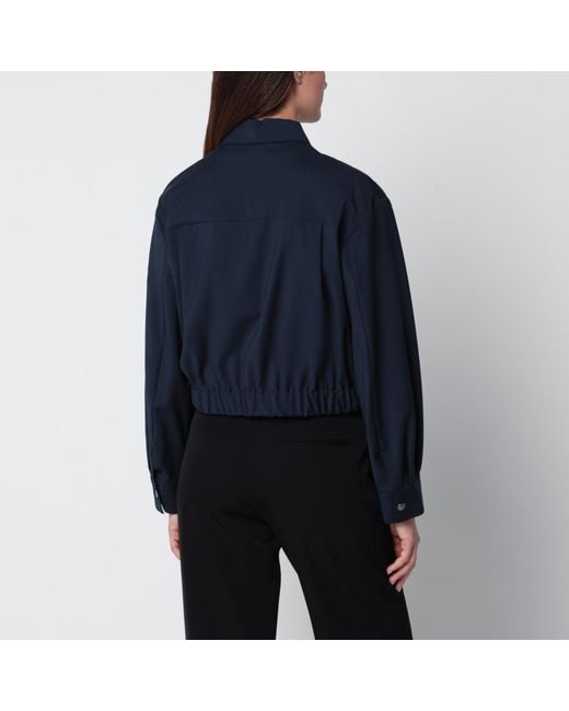 Weekend by Maxmara Blue Short Wool Jacket