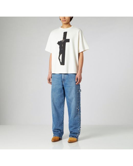 1989 STUDIO Blue Over Denim Pants Crystals for men