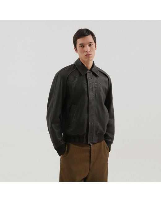 1989 STUDIO Black Leather Jacket for men