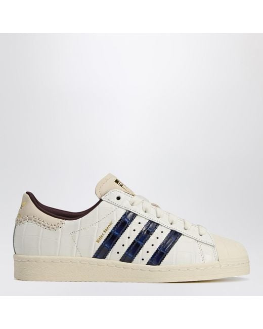 Adidas by Wales Bonner White Wonder /collegiate Navy/night Red Sneaker Wales Bonner Superstar for men