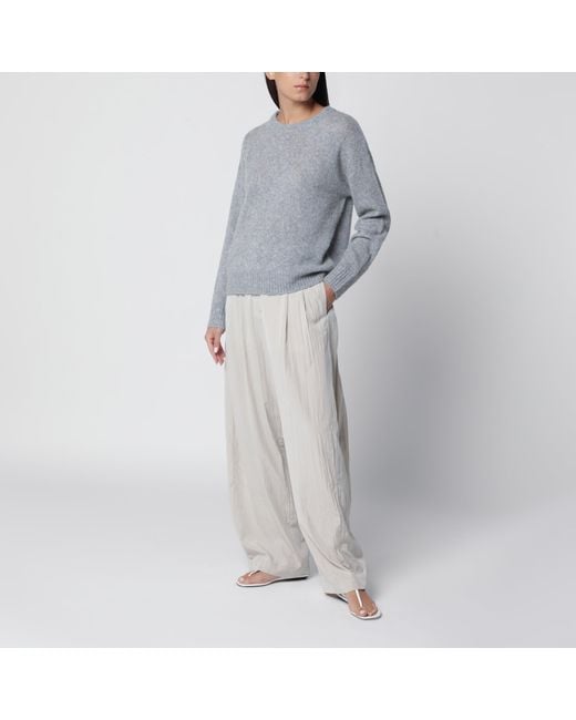 Lisa Yang Gray Lova Cashmere And Silk Sweater