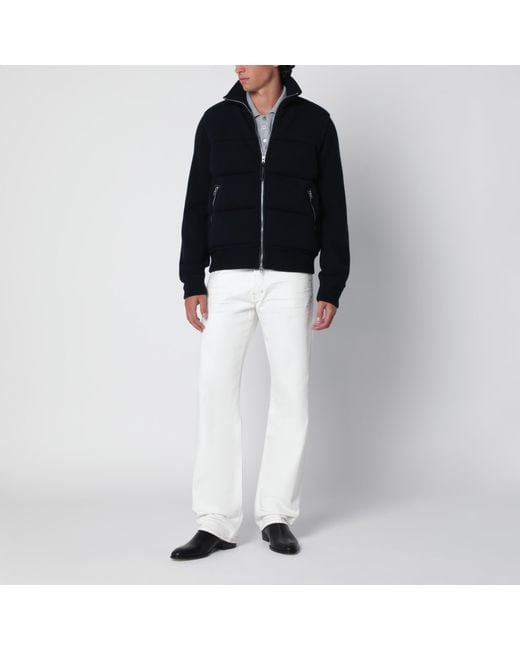 Tom Ford Black Quilted Virgin Wool Jacket for men