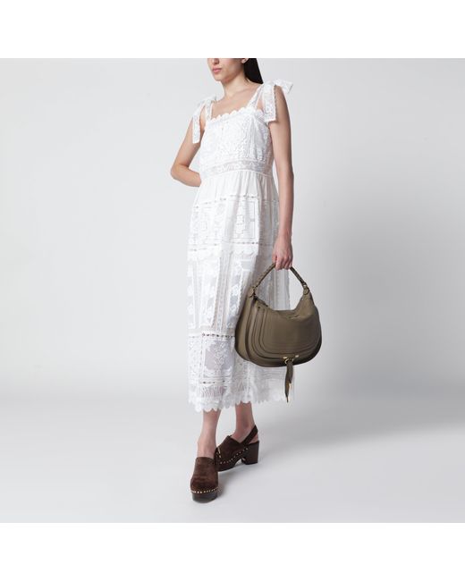 Chloé Gray Taupe Marcie Shoulder Bag