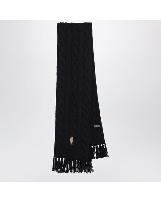 Écharpe Polo Bear En Laine Marine Polo Ralph Lauren en coloris Black