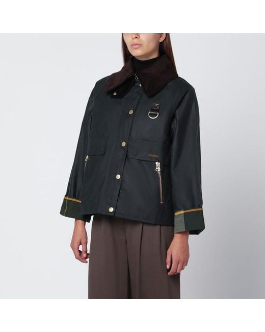 Giacca cerata catton sage/ancient di Barbour in Black