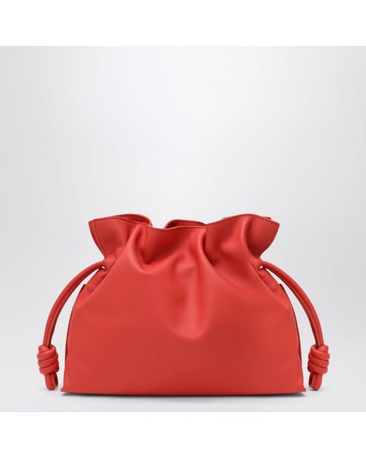 Loewe Red Medium Flamenco Clutch Bag