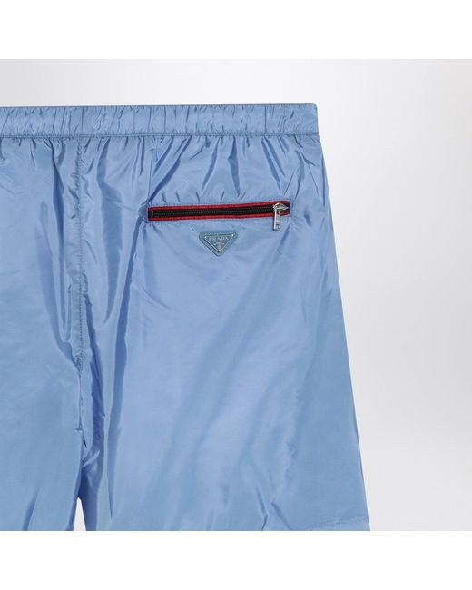 Prada Blue Re-Nylon Swim Shorts for men