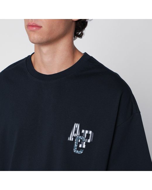A.P.C. Black Bruno Cotton T-Shirt for men