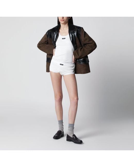 Miu Miu Gray Cotton Culottes