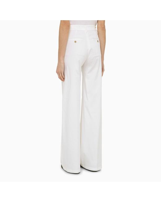 Department 5 White Misa Cotton Wide Trousers