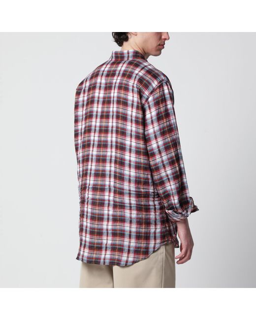 DSquared² Red Long-Sleeve Plaid Shirt for men