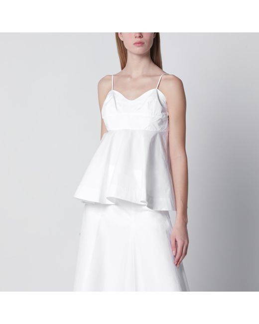 Rohe White Optical Peplum Bustier