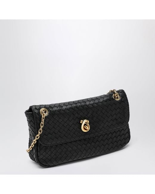 Bottega Veneta Black Intrecciato Madison Shoulder Bag