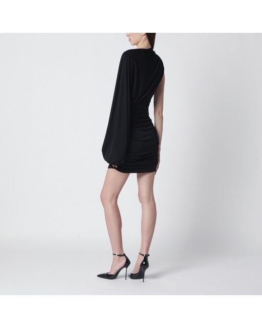 ANDAMANE Black One-Shoulder Mini Dress