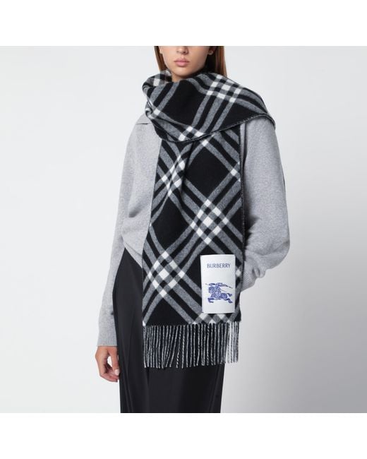 Sciarpa Check Nera di Burberry in Black