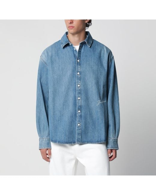 Jacquemus Blue Simon De-Nîmes Denim Shirt for men