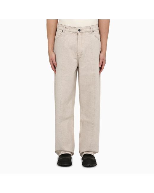 Our Legacy Natural Ghost Attic Wide Denim Trousers for men