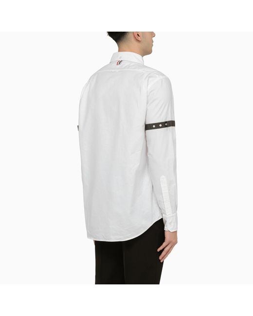 Thom Browne White Cotton Shirt With Detail for men