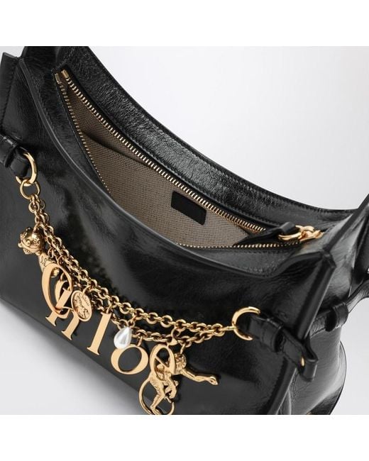 Borsa hobo charms nera in pelle di Chloé in Black