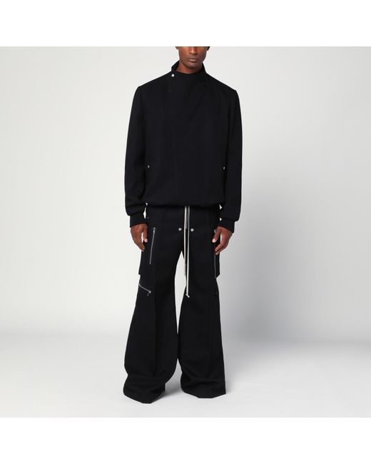 Rick Owens Black Wool Zip Jacket for men
