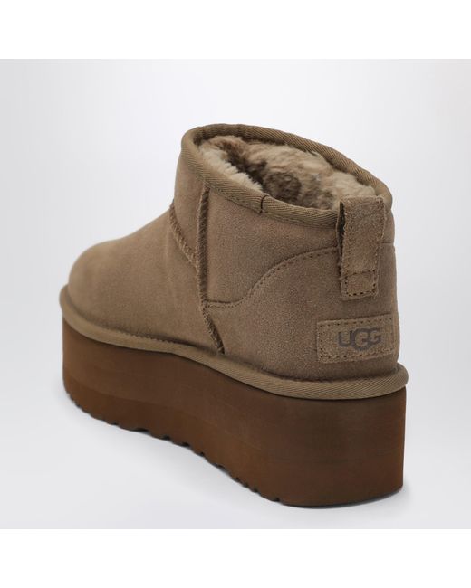 Ugg Brown Classic Ultra Mini Platform Boots