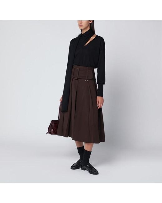 Roberto Collina Black Sweater With Scarf