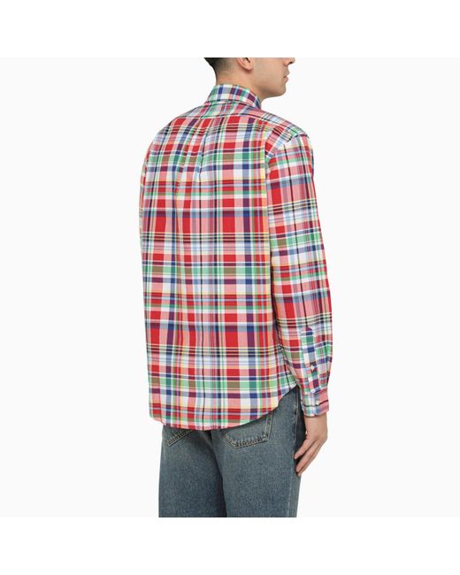 Polo Ralph Lauren Multicoloured Check Pattern Cotton Shirt for men