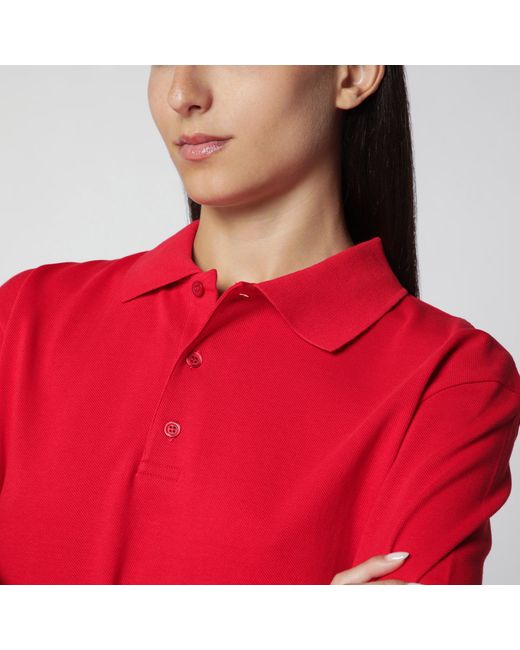 Flore Flore Red Diana Organic Cotton Polo Shirt