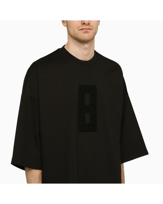 T-shirt con ricamo milano 8 nera di Fear Of God in Black da Uomo