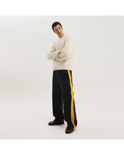 1989 STUDIO Natural Ribbed Sweater With Slits for men
