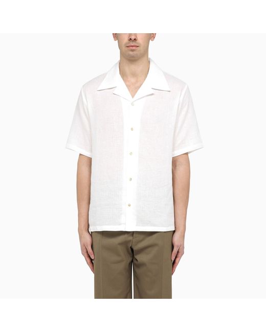 Séfr White Linen And Cotton Dalian Shirt for men