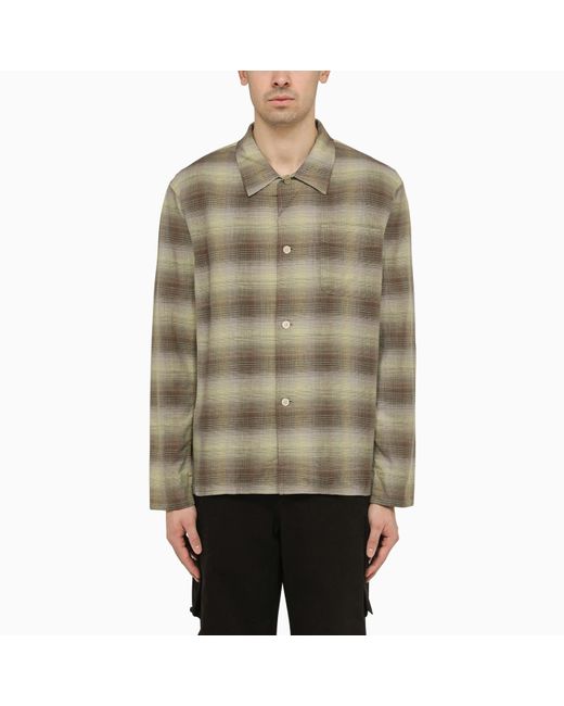 Our Legacy Natural Linen And Cotton Cross Weave Box Shirt for men