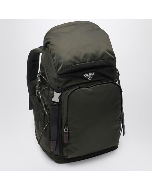 Prada Black Camouflage Renylon And Leather Speedrock Backpack for men