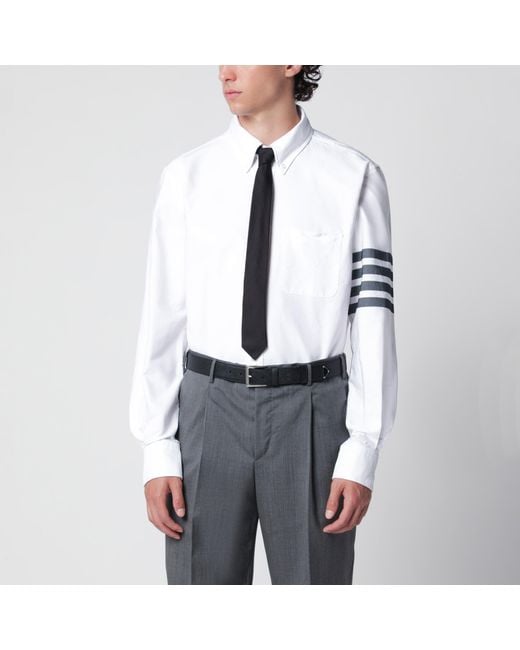 Thom Browne Gray Cotton Button-Down Shirt for men