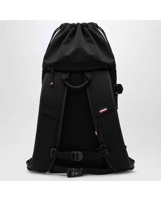 Moncler Schwarzer Nylon-Rucksack Mit Logo in Black für Herren