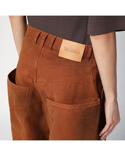 The Attico Brown Shaded Baggy Jeans