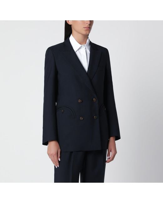 Blazé Milano Blue Double-Breasted Jacket