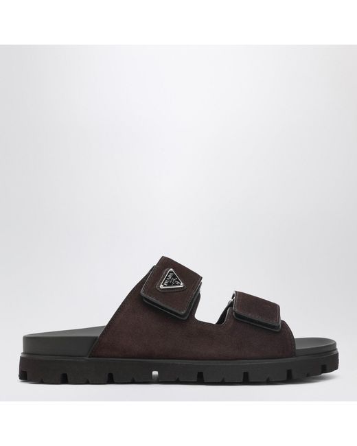 Prada Black Strappy Sandals for men