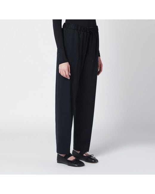 MM6 by Maison Margiela Black Wool-Blend Trousers