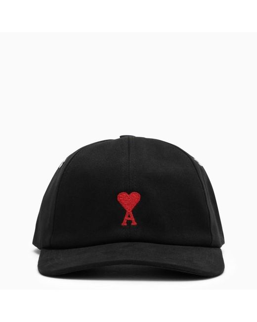 Cappello da baseball con logo di AMI in Black da Uomo