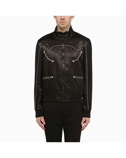 Balmain Schwarze Beidseitig Tragbare Bomberjacke Mit Sternen in Black für Herren