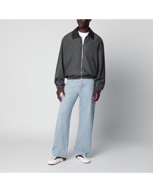 Bottega Veneta Black Striped Wool And Mohair Jacket for men