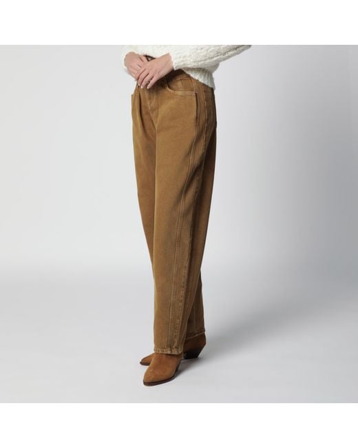 Isabel Marant Natural Lisha Barrel Jeans