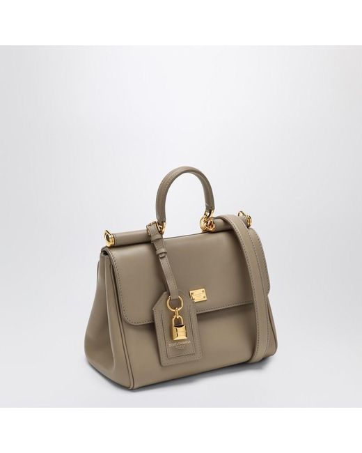 Borsa a spalla my sicily in pelle nera di Dolce & Gabbana in Brown