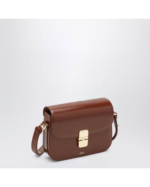 A.P.C. Brown Small Grace Shoulder Bag