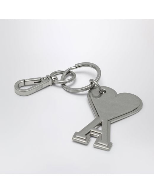 AMI White Tone Ami De Coeur Keyring for men