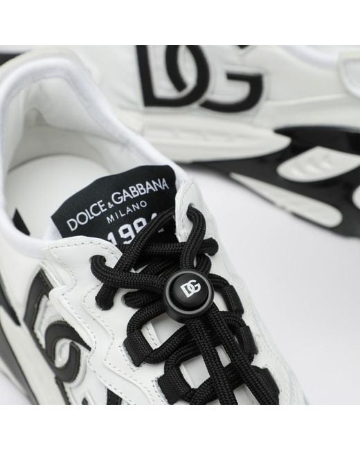 Sneaker day faster bianca e nera di Dolce & Gabbana in White