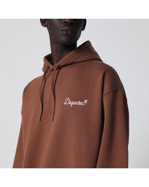 DSquared² Brown Relaxedfit Sweatshirt With Logo for men