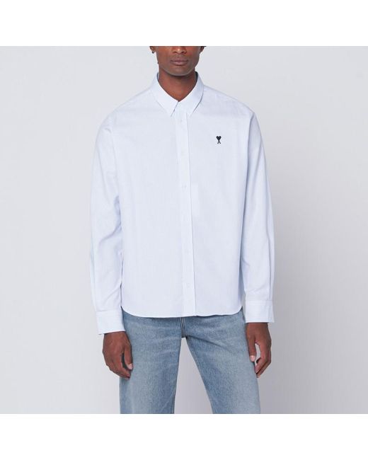 AMI /white Striped Shirt Ami De Coeur for men