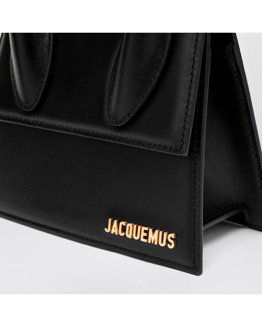 Jacquemus Black Schwarze Tasche Le Chiquito Moyen Aus Leder